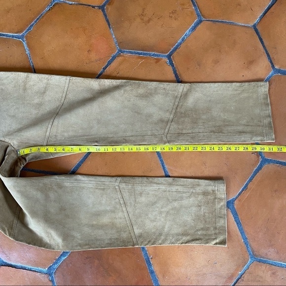 NEW JONES NEW YORK COUNTRY 8 100% LEATHER SUEDE PANTS Camel Color Western NWT - Picture 10 of 10